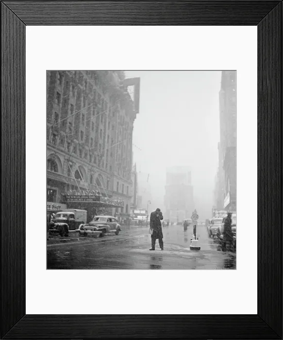 Framed Print : Heavy Snowfall In New York City Framed Print : Heavy Snowfall In New York City