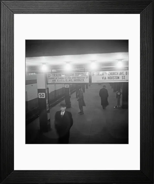 Framed Print : Subway Travel, 1948 Framed Print : Subway Travel, 1948