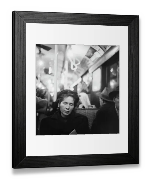 Framed Print : Subway Travel, 1948 Framed Print : Subway Travel, 1948