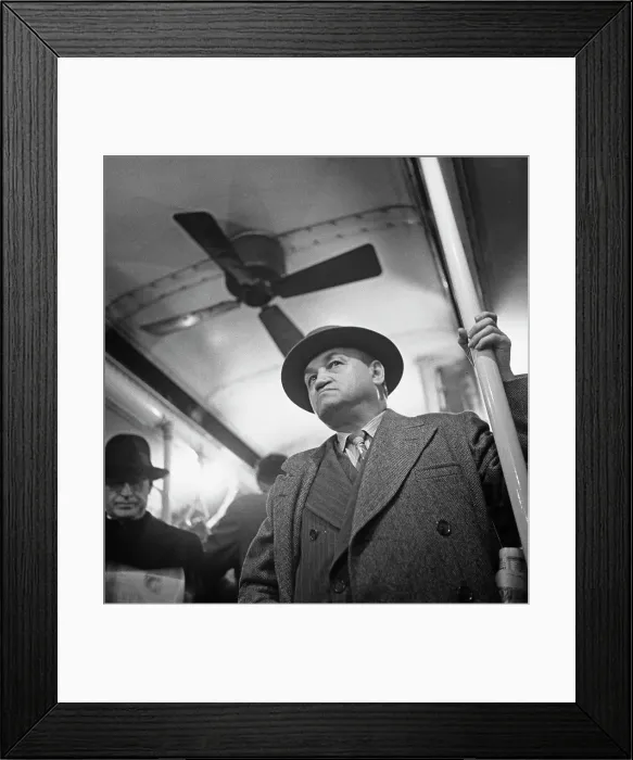 Framed Print : Subway Travel, 1948 Framed Print : Subway Travel, 1948