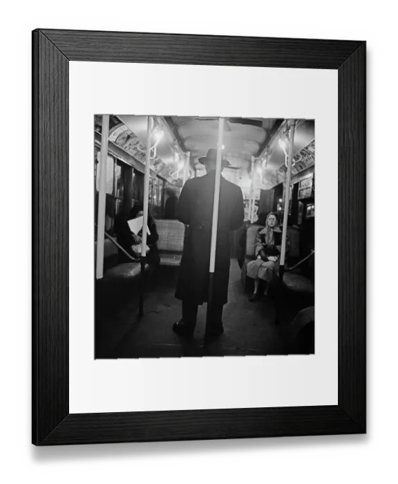 Framed Print : Subway Travel, 1948 Framed Print : Subway Travel, 1948