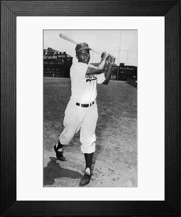 Framed Print : Jackie Robinson On The Field