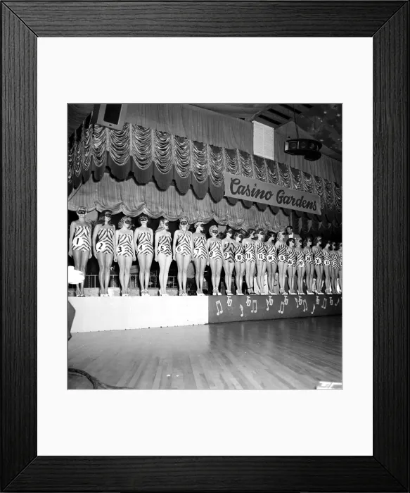 Framed Print : Beautiful Legs Contest At Casino Gardens In LA Framed Print : Beautiful Legs Contest At Casino Gardens In LA