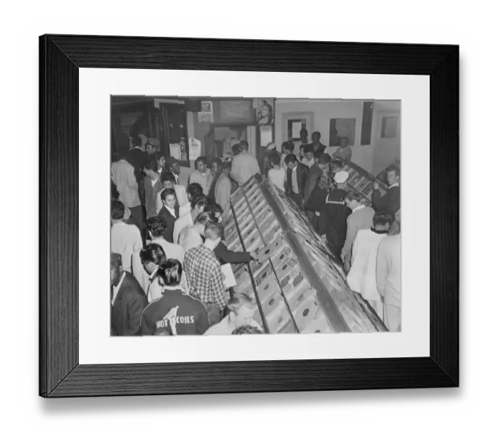 Framed Print : 1950's Record Store Framed Print : 1950's Record Store