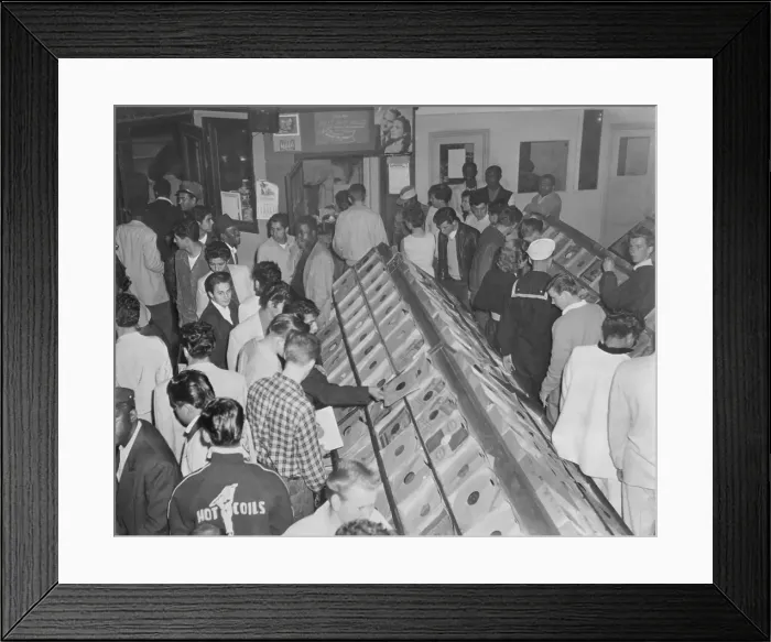 Framed Print : 1950's Record Store Framed Print : 1950's Record Store