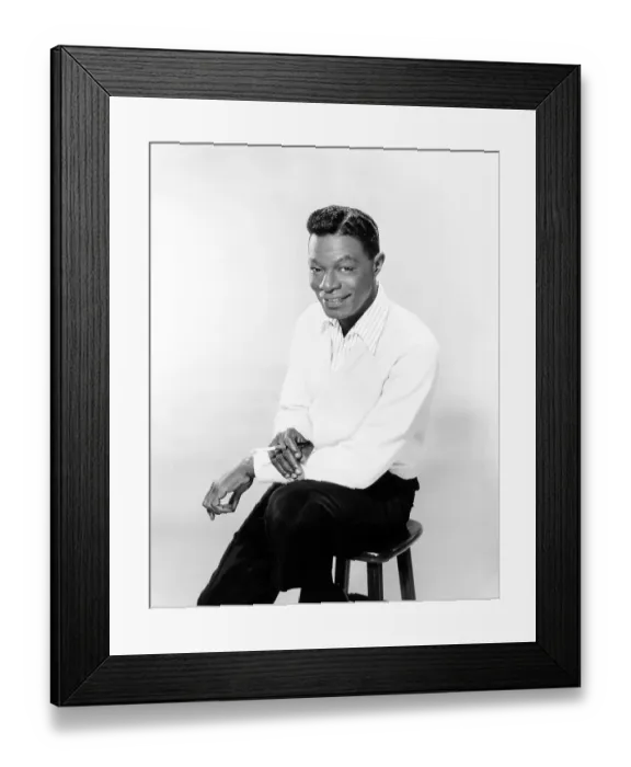 Framed Print : Nat King Cole Portrait Framed Print : Nat King Cole Portrait