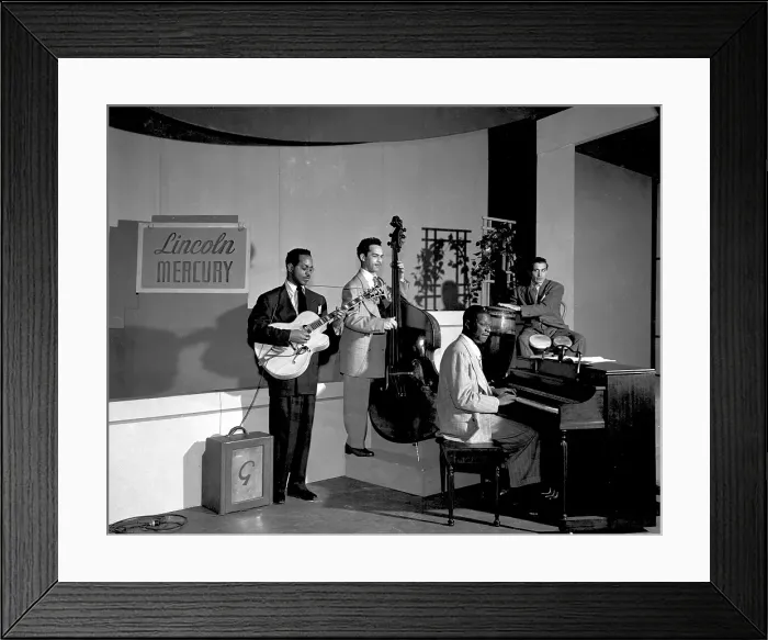 Framed Print : Nat King Cole Trio With Mr. Bongo Framed Print : Nat King Cole Trio With Mr. Bongo