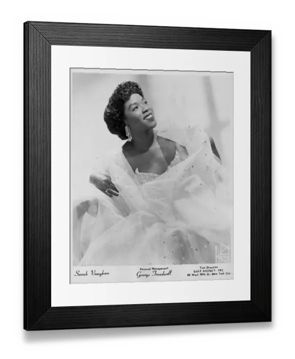 Framed Print : Sarah Vaughan Framed Print : Sarah Vaughan