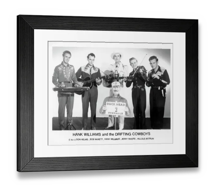 Framed Print : Hank Williams And The Drifting Cowboys