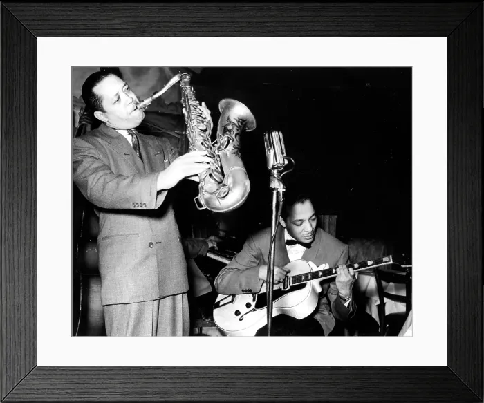 Framed Print : Lester Young Performs On Stage Framed Print : Lester Young Performs On Stage