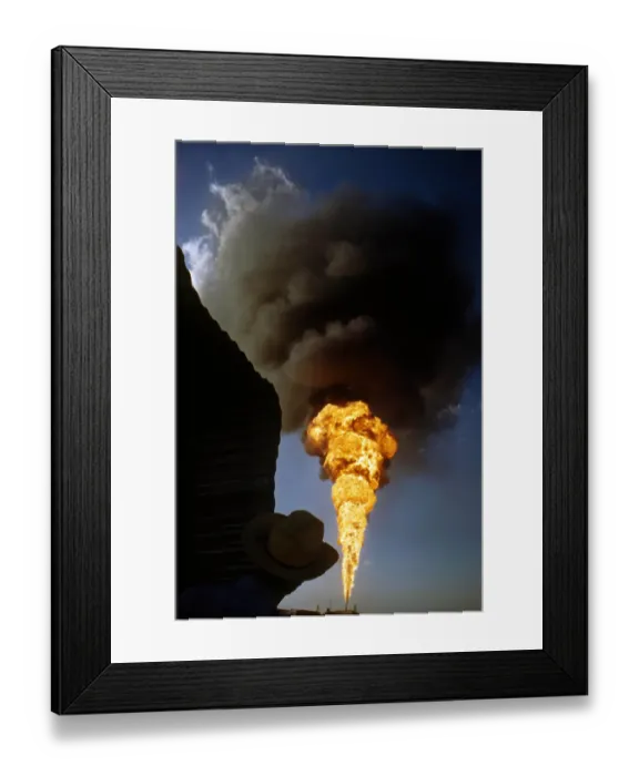 Framed Print : Oil-Well Fire Framed Print : Oil-Well Fire