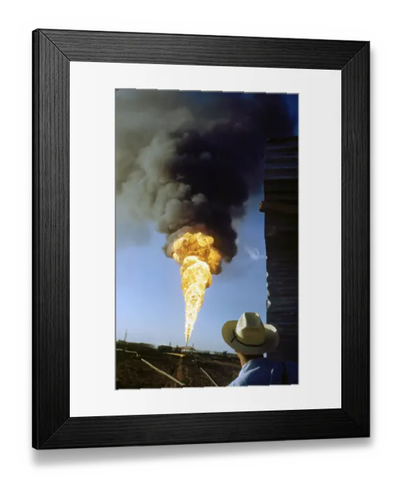 Framed Print : Oil-Well Fire Framed Print : Oil-Well Fire