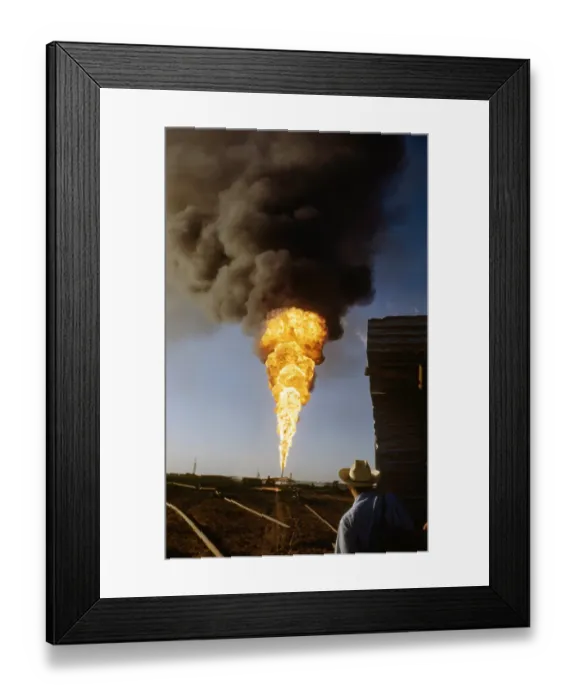Framed Print : Oil-Well Fire Framed Print : Oil-Well Fire