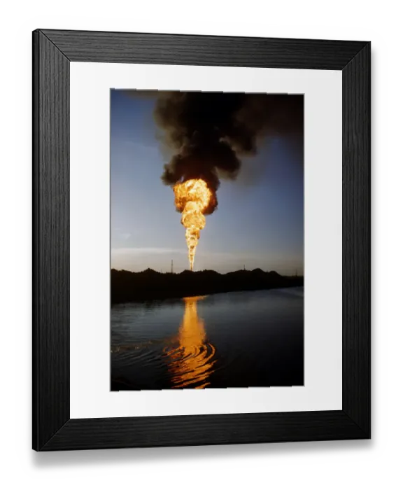 Framed Print : Oil-Well Fire Framed Print : Oil-Well Fire