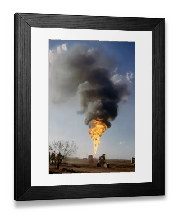 Framed Print : Oil-Well Fire Framed Print : Oil-Well Fire