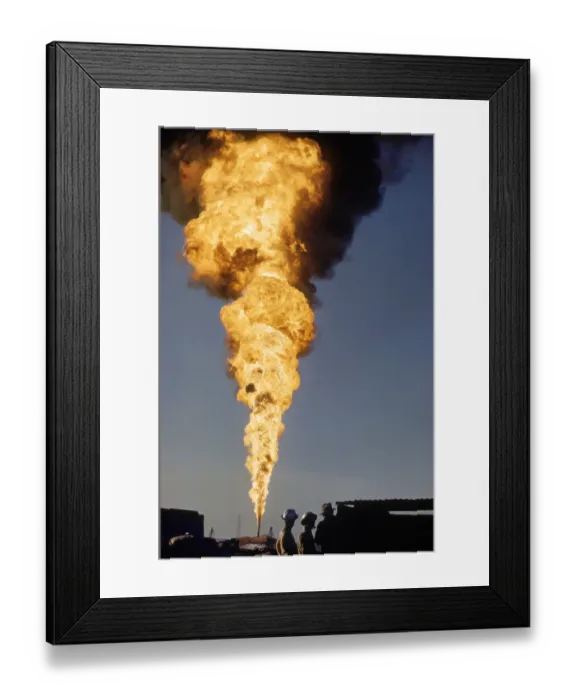 Framed Print : Oil-Well Fire Framed Print : Oil-Well Fire