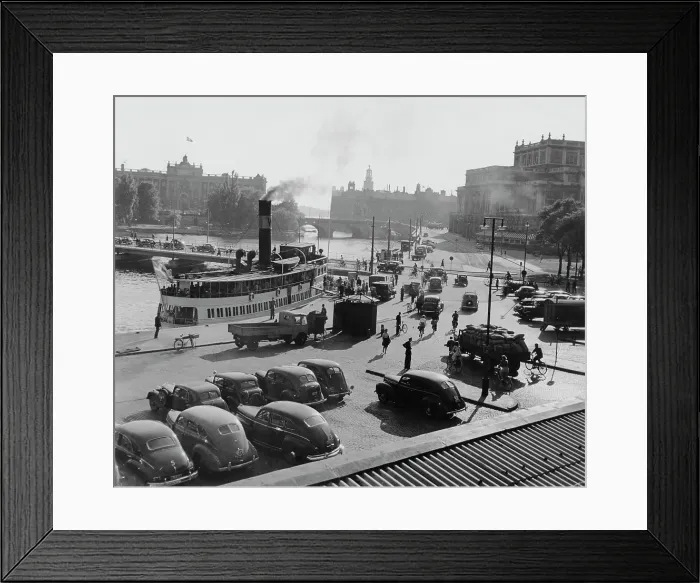 Framed Print : Stockholm, capital of Sweden, as seen from the Grand Hotel, circa 1950 Framed Print : Stockholm, capital of Sweden, as seen from the Grand Hotel, circa 1950