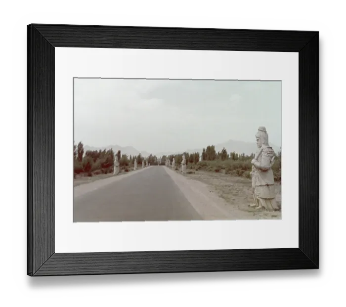 Framed Print : Ming Road. Stone statues line the road leading to the Ming tombs in China, circa 1950 Framed Print : Ming Road. Stone statues line the road leading to the Ming tombs in China, circa 1950