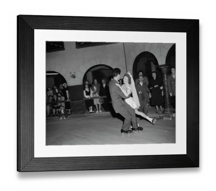 Framed Print : Wedding On Skates Framed Print : Wedding On Skates