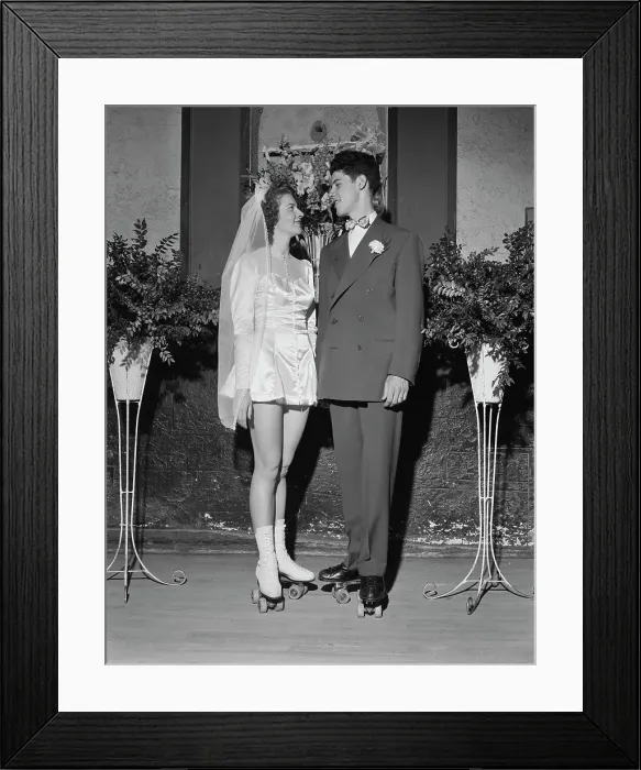 Framed Print : Wedding On Skates Framed Print : Wedding On Skates