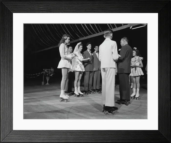 Framed Print : Wedding On Skates Framed Print : Wedding On Skates