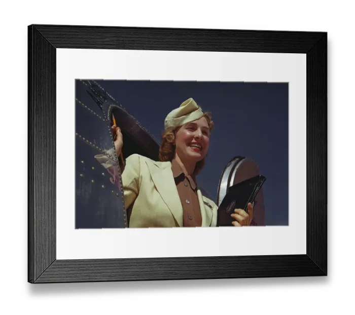 Framed Print : American Airlines Stewardess Framed Print : American Airlines Stewardess
