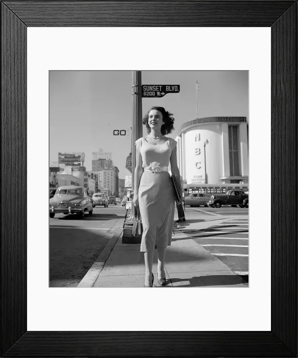 Framed Print : Hollywood Hazel Shaw On Sunset