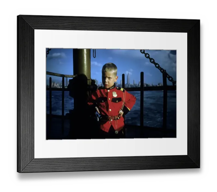 Framed Print : Boy Wears Canadian Mountie Uniform Framed Print : Boy Wears Canadian Mountie Uniform
