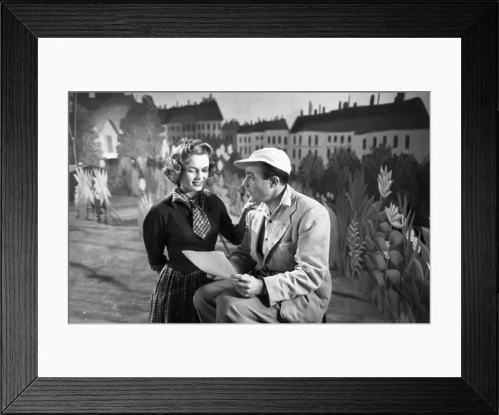 Framed Print : Debbie Reynolds Rehearses with Ezio Pinza