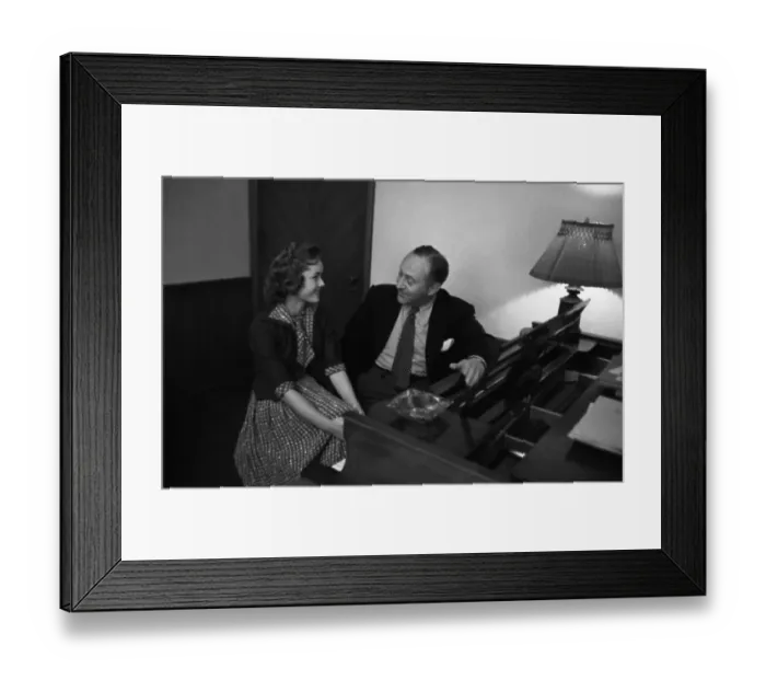 Framed Print : Debbie Reynolds Rehearsing with Arthur Freed
