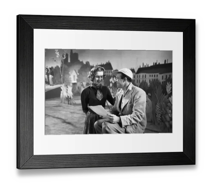 Framed Print : Debbie Reynolds Rehearses with Ezio Pinza Framed Print : Debbie Reynolds Rehearses with Ezio Pinza