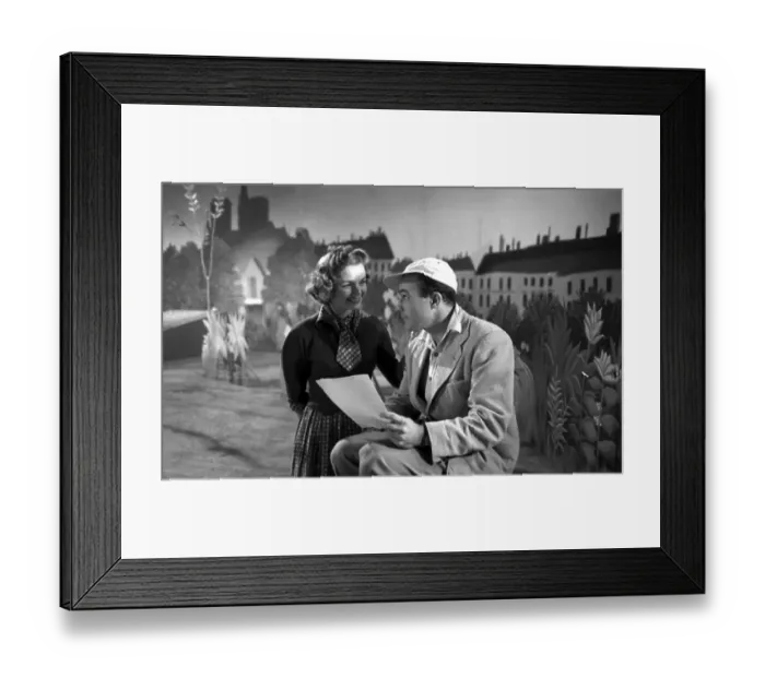 Framed Print : Debbie Reynolds Rehearses with Ezio Pinza Framed Print : Debbie Reynolds Rehearses with Ezio Pinza