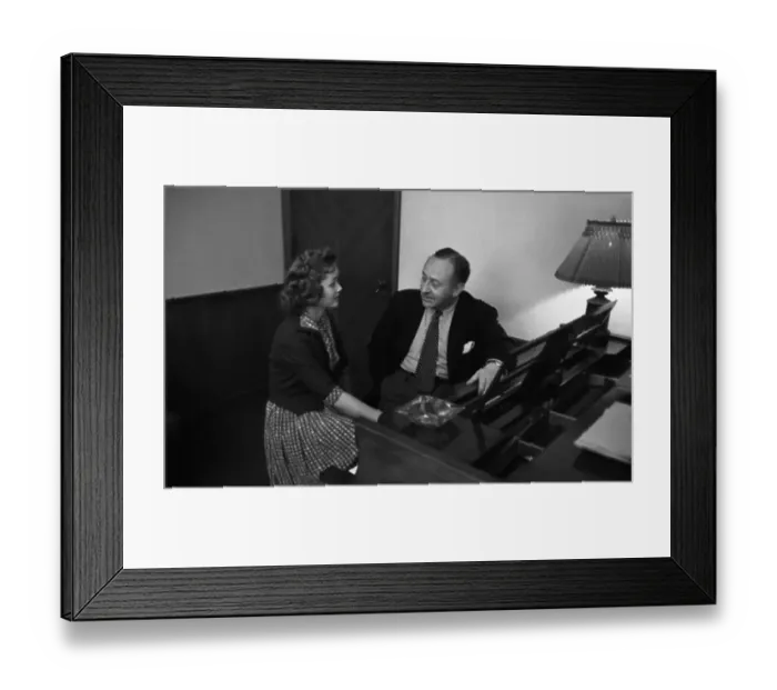 Framed Print : Debbie Reynolds Rehearsing with Arthur Freed Framed Print : Debbie Reynolds Rehearsing with Arthur Freed
