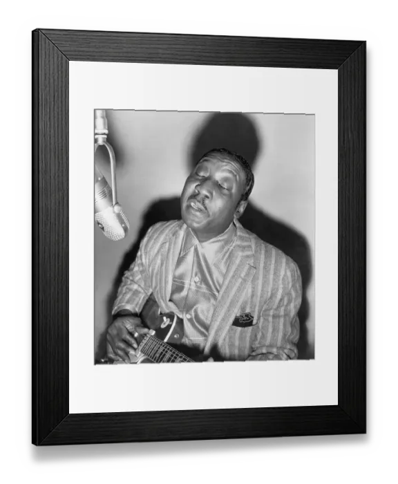 Framed Print : Blues Singer Muddy Waters In The Studio Framed Print : Blues Singer Muddy Waters In The Studio
