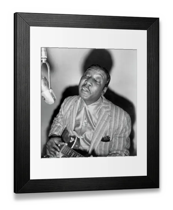 Framed Print : Blues Singer Muddy Waters In The Studio Framed Print : Blues Singer Muddy Waters In The Studio