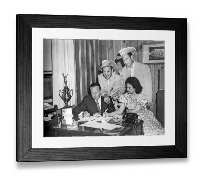 Framed Print : Kitty Wells Signs With Jim Denny Framed Print : Kitty Wells Signs With Jim Denny