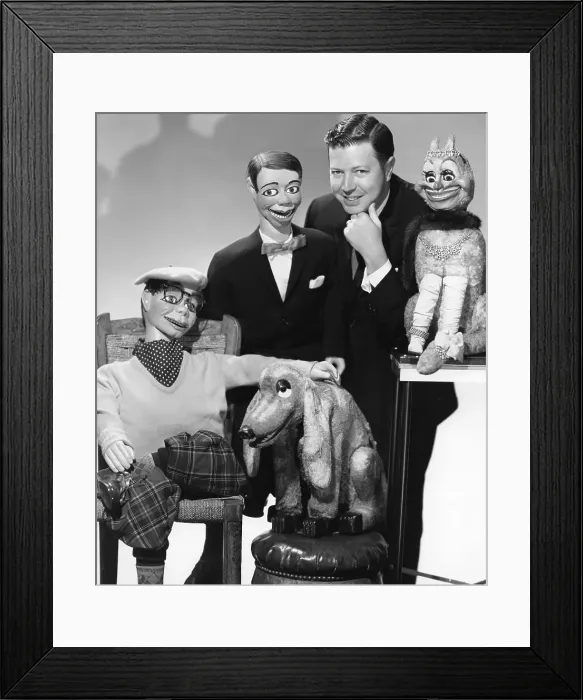 Framed Print : Jimmy Nelson Portrait With His Puppets Framed Print : Jimmy Nelson Portrait With His Puppets