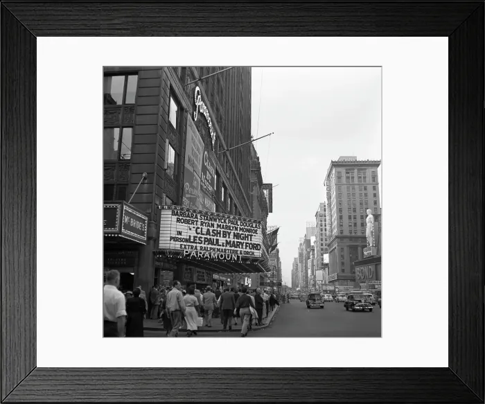 Framed Print : New York Paramount Marquee Framed Print : New York Paramount Marquee