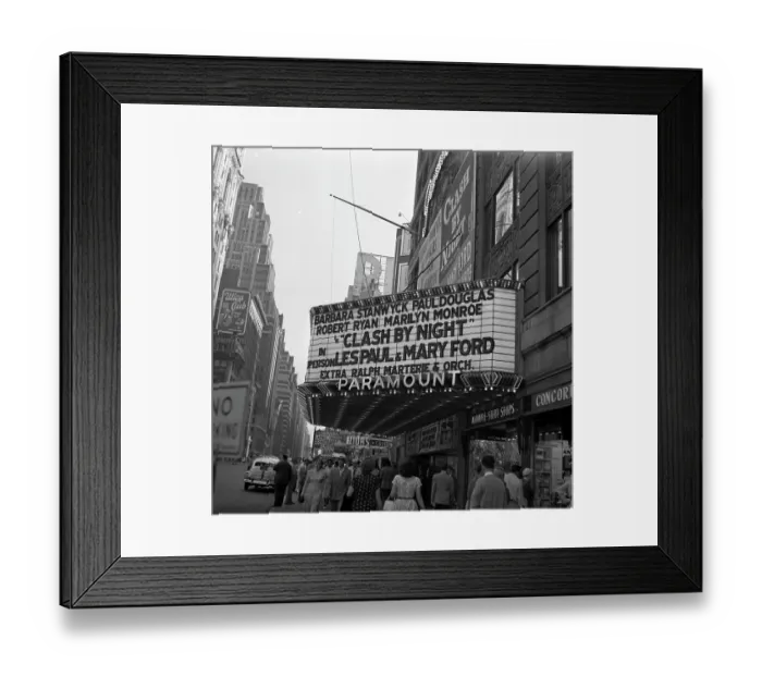 Framed Print : New York Paramount Marquee Framed Print : New York Paramount Marquee