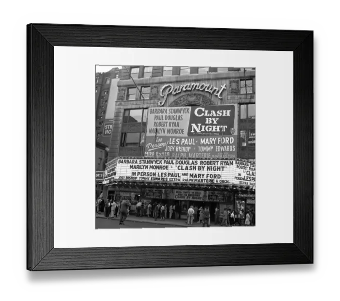 Framed Print : New York Paramount Marquee Framed Print : New York Paramount Marquee