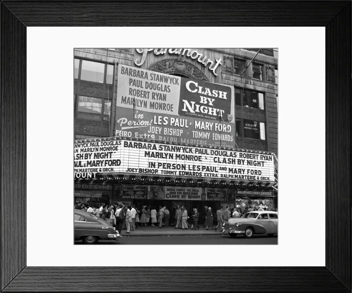 Framed Print : New York Paramount Marquee Framed Print : New York Paramount Marquee