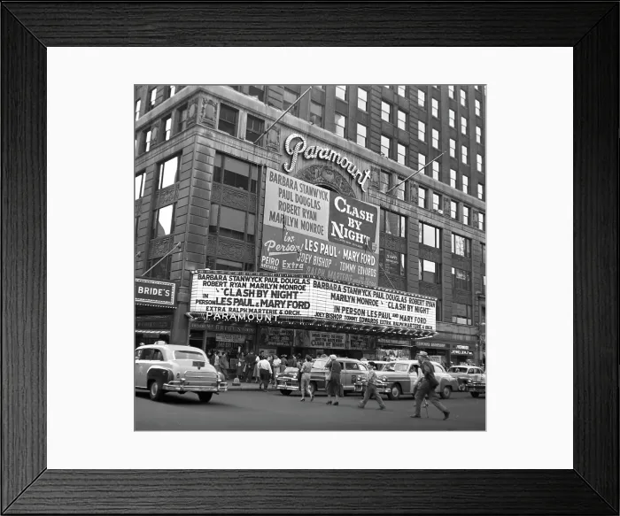 Framed Print : New York Paramount Marquee Framed Print : New York Paramount Marquee