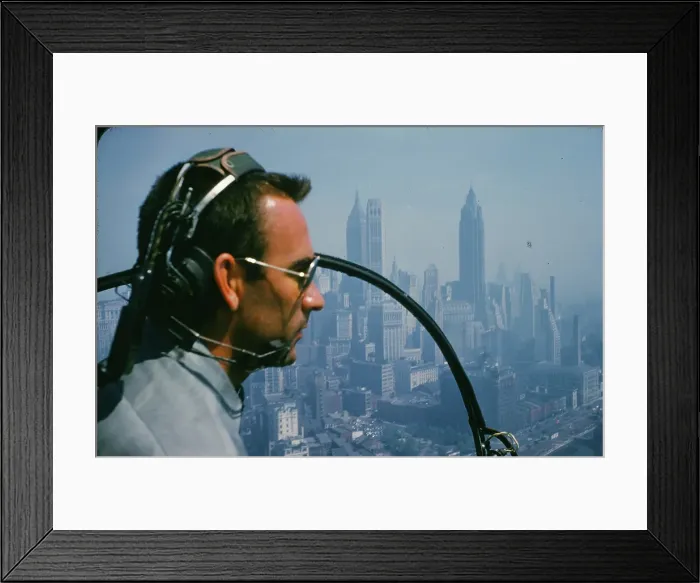 Framed Print : Helicopter ride over New York Framed Print : Helicopter ride over New York