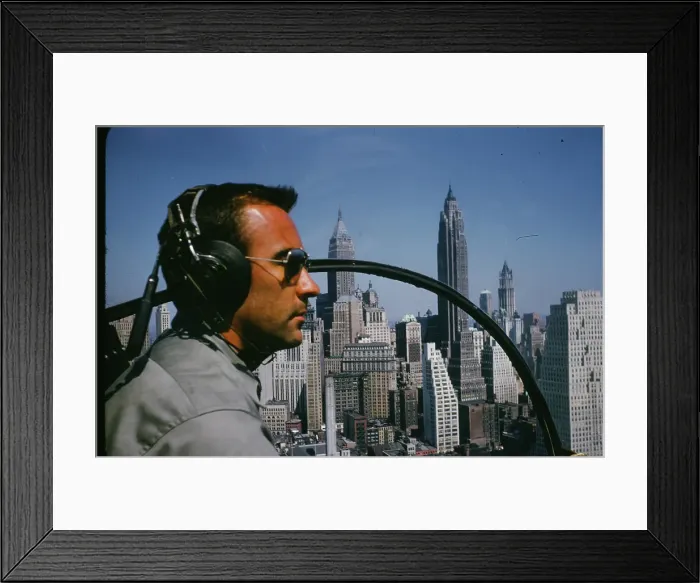 Framed Print : Helicopter ride over New York Framed Print : Helicopter ride over New York