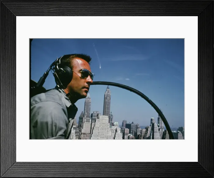 Framed Print : Helicopter ride over New York Framed Print : Helicopter ride over New York