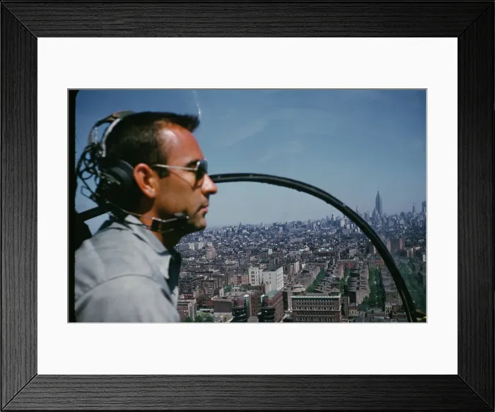 Framed Print : Helicopter ride over New York Framed Print : Helicopter ride over New York