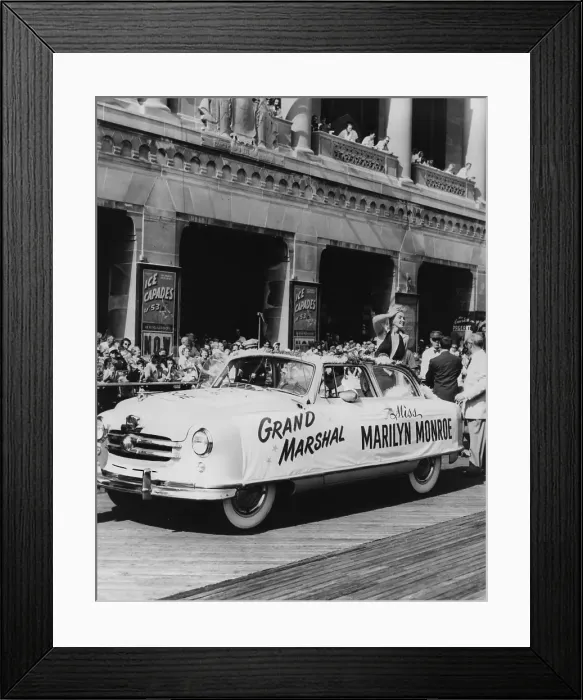 Framed Print : Marilyn Monroe Grand Marshal Of The Ms. America Parade Framed Print : Marilyn Monroe Grand Marshal Of The Ms. America Parade