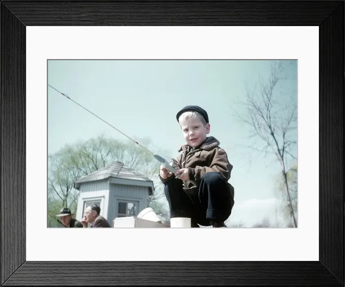 Framed Print : Boy Fishing Framed Print : Boy Fishing