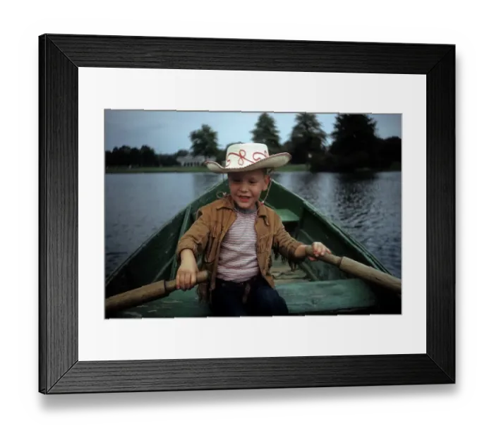 Framed Print : Boy Rows A Boat Framed Print : Boy Rows A Boat