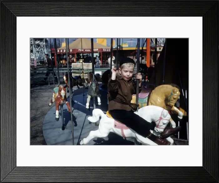 Framed Print : Boy At Amusement Park Framed Print : Boy At Amusement Park